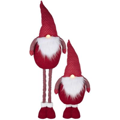 SANTA CLAUS ON TELESCOPIC LEGS 30X18X100CM ARTICASA RED