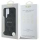8. Guess Leather 4G Colored Ring Classic Logo MagSafe Case Samsung Galaxy S25 Ultra black