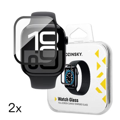 Wozinsky Full Glue Tempered Glass with Black Frame for Apple Watch 42mm (2 pcs.)