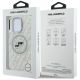 8. Karl Lagerfeld IML Glitter Karl & Choupette Heads Logo MagSafe Case for iPhone 16 Pro - Gray