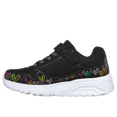 3. Skechers youth sneakers UNO LITE HEART CRAZE 314091L BKMT
