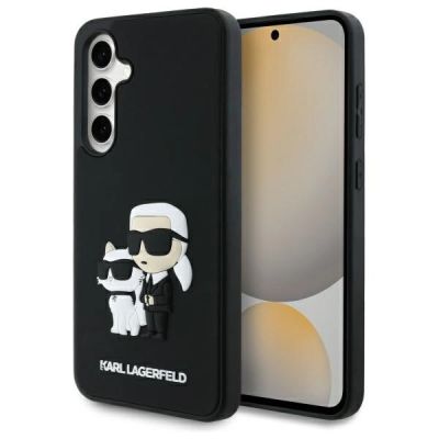 Karl Lagerfeld 3D Rubber Karl&Choupette Case for Samsung Galaxy S24 FE - Black