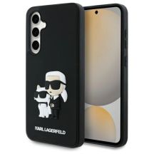 Karl Lagerfeld 3D Rubber Karl&Choupette Case for Samsung Galaxy S24 FE - Black