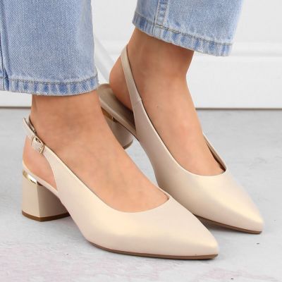 3. Elegant full sandals Sergio Leone W SK439A beige pearl