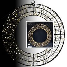 Decorative Christmas LED Wreath, Tire Design, 480 LEDs, 38 cm, Black