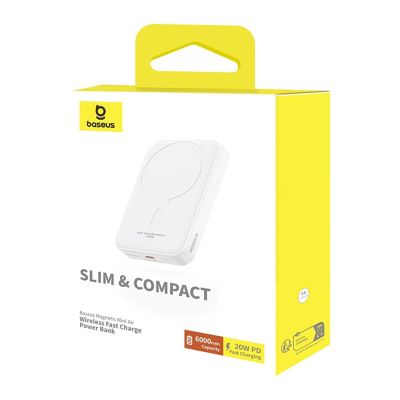 10. Baseus Magnetic Mini Air PPCXM06A 6000mAh 20W Power Bank with Simple Series USB-C Cable - White