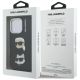 8. Karl Lagerfeld FW Grained Karl & Choupette Heads Pins Case for iPhone 16 Pro - Black