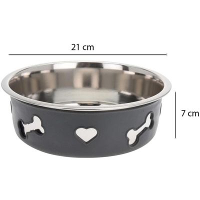 11. DOG AND CAT BOWL STAINLESS STEEL 21x7CM