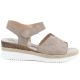 2. Women's leather wedge sandals beige Jezzi 26SD18-32