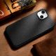 14. iCarer Litchi Premium Leather Case iPhone 14 Plus Magnetic Leather Case with MagSafe Black (WMI14220711-BK)