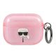Karl Lagerfeld Glitter Karl's Head Case for AirPods Pro - Pink