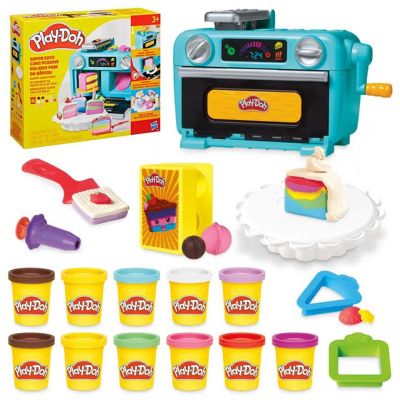 2. Play-Doh Super Slice Cake Play Kitchen Set 624g Multicolored Modeling Clay Play Set