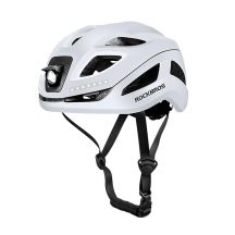 Rockbros ZK-077 Bicycle Helmet with Integrated Multi-Directional Lighting 57-61 cm - White
