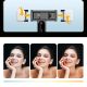 17. Selfie stick WC13YDS telescopic tripod 1.3m with double lamp and phone holder - black