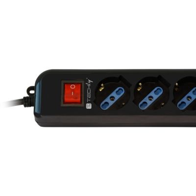 5. TECHLY POWER STRIP WITH UPS CABLE - 6 OUTLETS