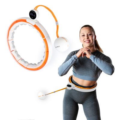 2. HHM21 HULA HOP WHITE/ORANGE WITH MAGNETS, TPE PROTECTION AND WEIGHT + HMS COUNTER