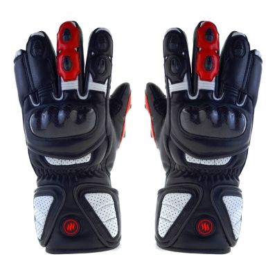 23. GLOVII HEATED MOTORCYCLE GLOVES, BATTERY- OR RECHARGEABLE-BATTERY POWERED, XL, BATTERIES, CHARGER AND CABLES INCLUDED, GDBXL