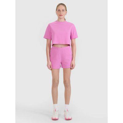 4. Women's crop top t-shirt 4F 4FWSS25TTSHF1977-54S