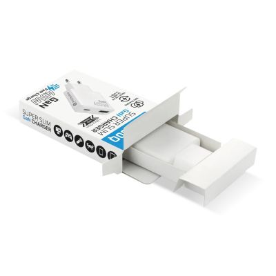 7. EVERACTIVE GAN WALL CHARGER 1 X USB, 1 X USB-C QUICK CHARGE 3.0 45W WHITE SC-460Q