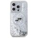 3. Karl Lagerfeld Liquid Glitter Karl & Choupette Head Magsafe Case for iPhone 15 Pro Max - Clear