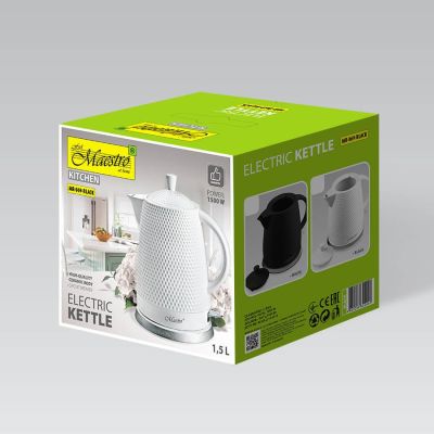 5. Ceramic electric kettle 1.5L 1500WMR-069-BLACK MAESTRO
