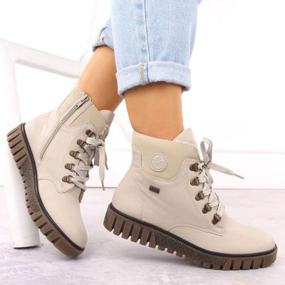 36. Waterproof beige women's hiking boots Rieker Y3433-60
