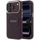 Guess Saffiano Peony & Ring MagSafe case for iPhone 17 Pro Max / 18 Pro Max - burgundy