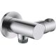 Round angle connector with handset holder