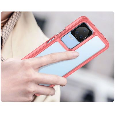 5. Outer Space Case Xiaomi Poco F4 5G cover with a flexible frame red