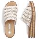 12. Women's beige wedge sandals Rieker 629X8-60