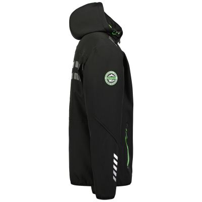 3. Geographical Norway ROYAUTE BLACK / GREEN DB MEN 068 BLACK / GREEN men's softshell jacket (WY8026H/GN-NOIR / VERT)