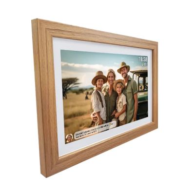 8. Denver photo frame with FRAMEO 10.1" 16GB light wood