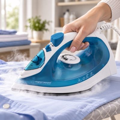 28. Esperanza Ceramic EHI002 steam iron (2200W; blue)
