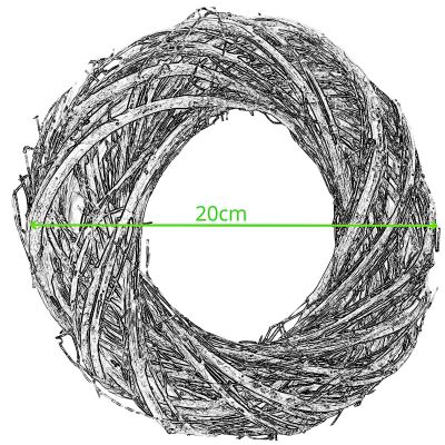 5. DECORATIVE WREATH 20 CM WHITE