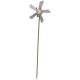 DECORATIVE LADYBUG ON A PIKE WITH A PINWHEEL, GRAY
