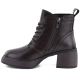 8. Women's leather ankle boots on a platform, insulated, brown, D&A S.Barski CR62-3368