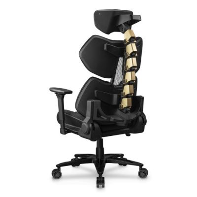 6. COUGAR Terminator Elite Gold Gaming Chair Upholstered Seat Black, Gold