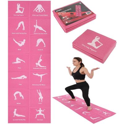 FOLDABLE YOGA MAT 1700x600x5MM PINK ENERO FIT