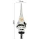 5. CHRISTMAS TREE TOP 28CM GLASS SILVER SANTA CLAUS