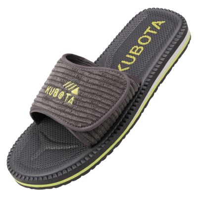 Kubota Velcro Corduroy Graphite Flip Flops KUBKRZ-AW23-02-28