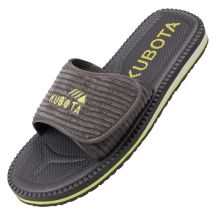 Kubota Velcro Corduroy Graphite Flip Flops KUBKRZ-AW23-02-28