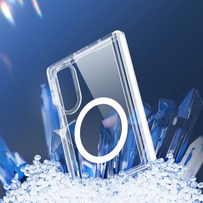 10. Dux Ducis Clin Mag Case for Samsung Galaxy Z Fold 8 Wide Compatible with MagSafe - Transparent