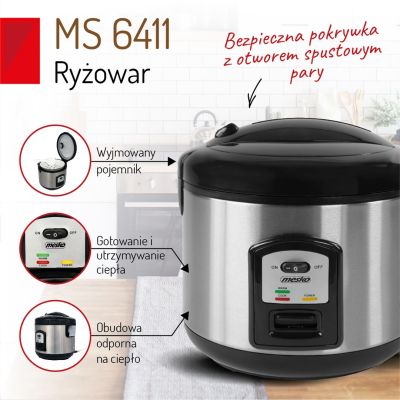 6. MESKO MS 6411 rice cooker