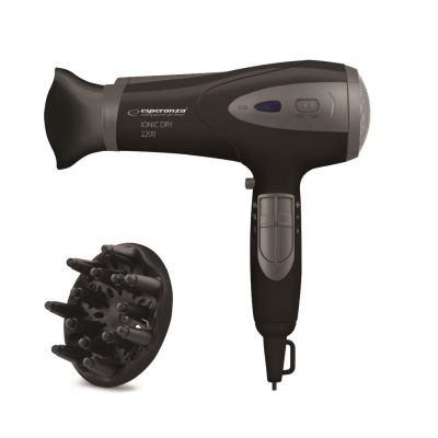 3. Esperanza Ionic Viven EBH005K hair dryer (2200W; black)