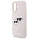 6. Karl Lagerfeld Silicone Nauble Heads Print MagSafe Case for iPhone 16 - Pink