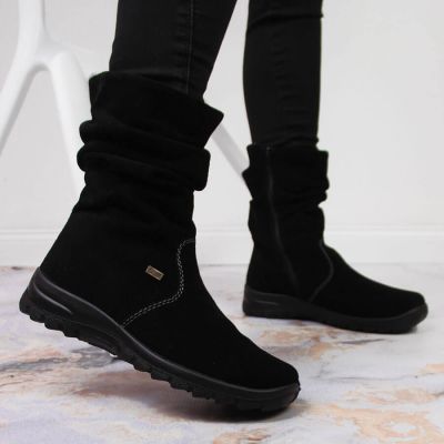 37. RIEKER W RKR130 insulated leather ankle boots