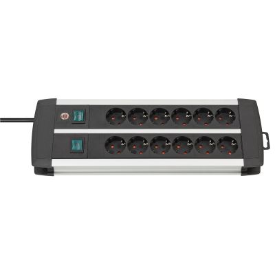 Brennenstuhl Premium-Duo-Alu-Line power strip 2x6x3m