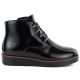 2. Women's black patent leather wedge ankle boots Potocki Z25-JE19360