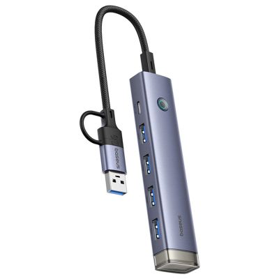 3. Baseus UltraJoy Series USB-A/USB-C hub 4xUSB-A 3.0 1xUSB-C 5V - gray