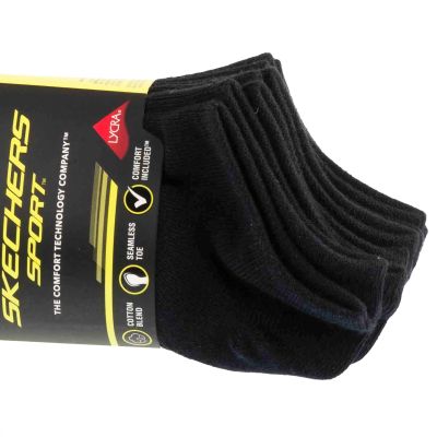 2. Skechers 6pk Men Mn Cotton Nshw Socks S117809-BLK Black 41-46